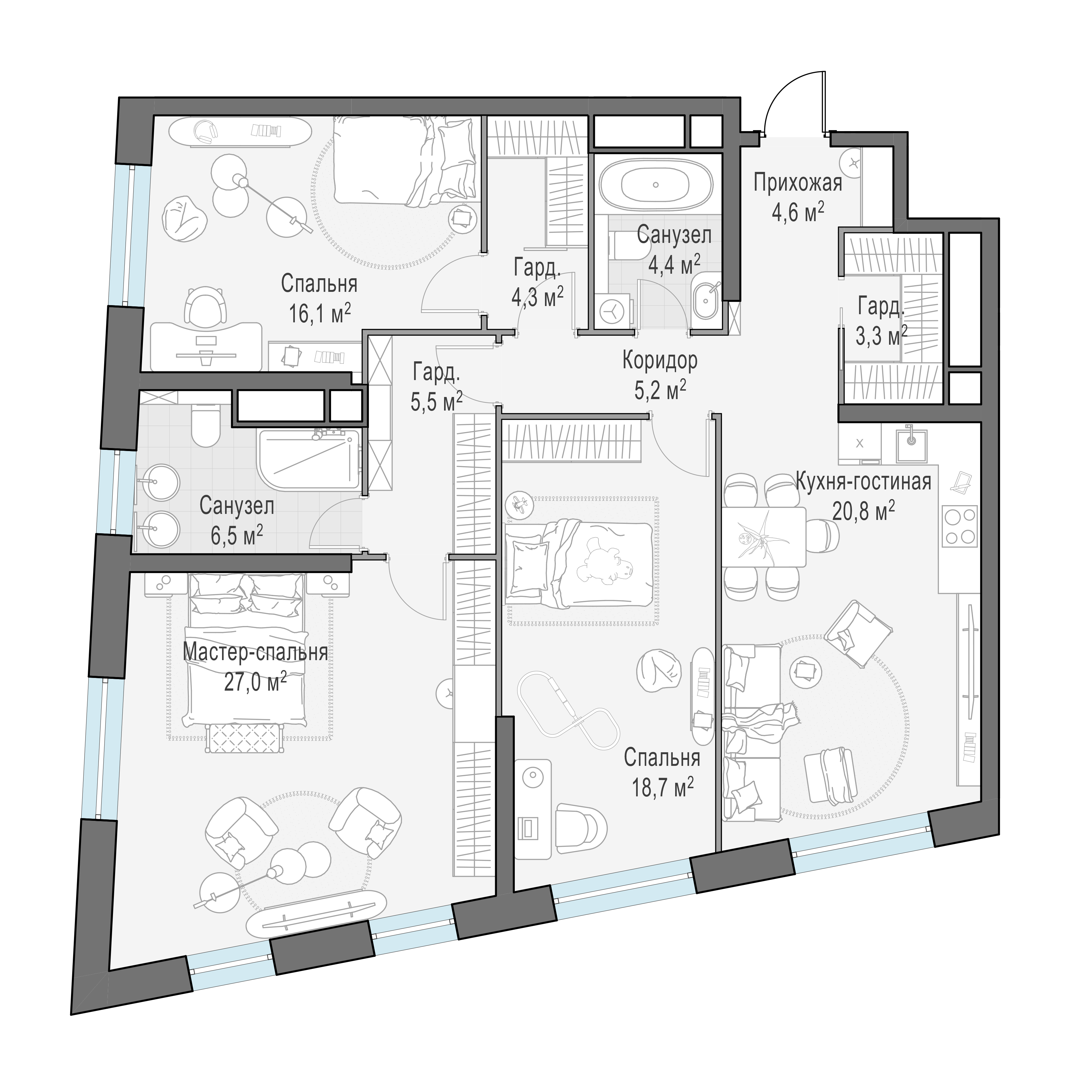 116.6 м²