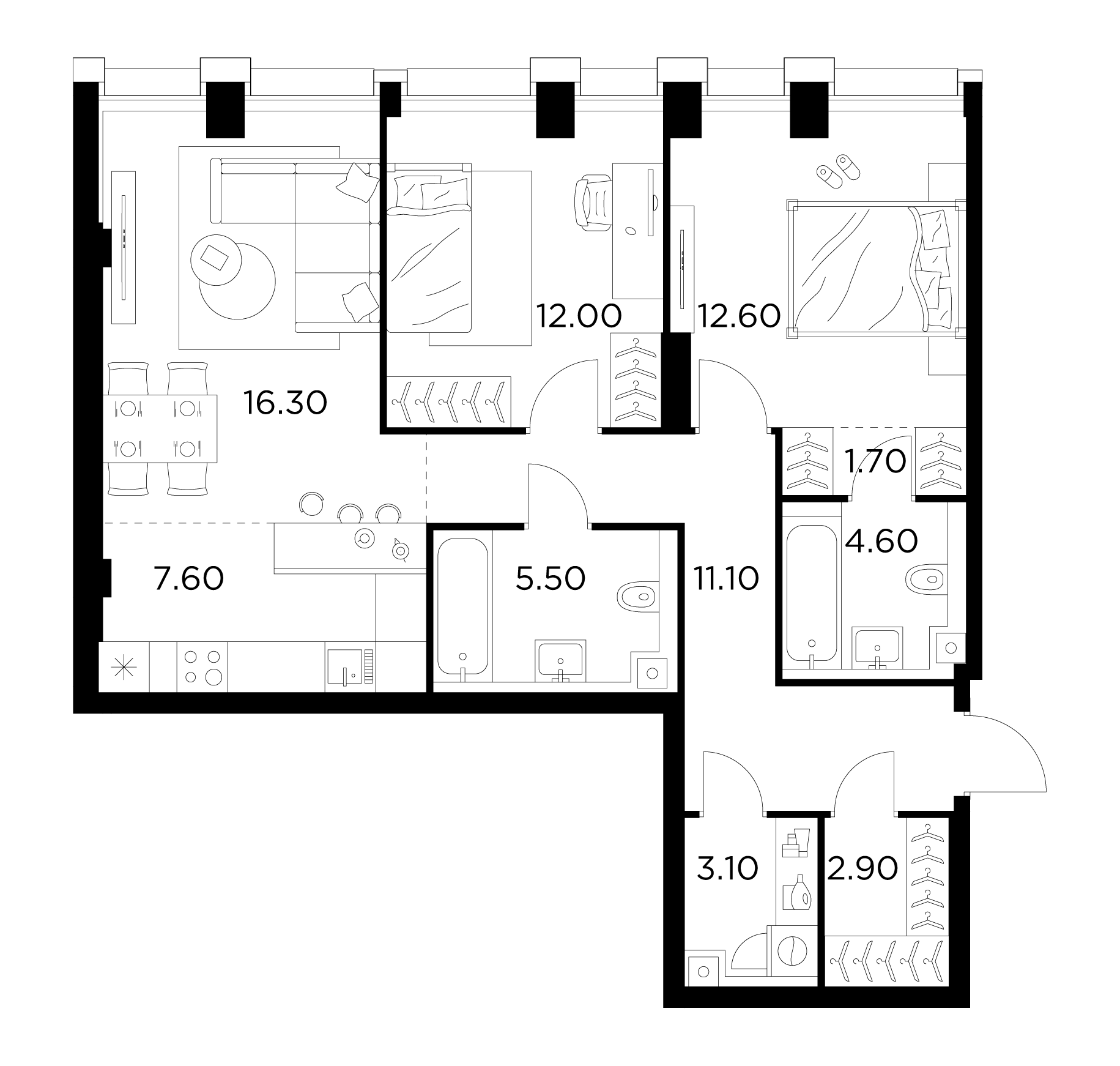 77.4 м²