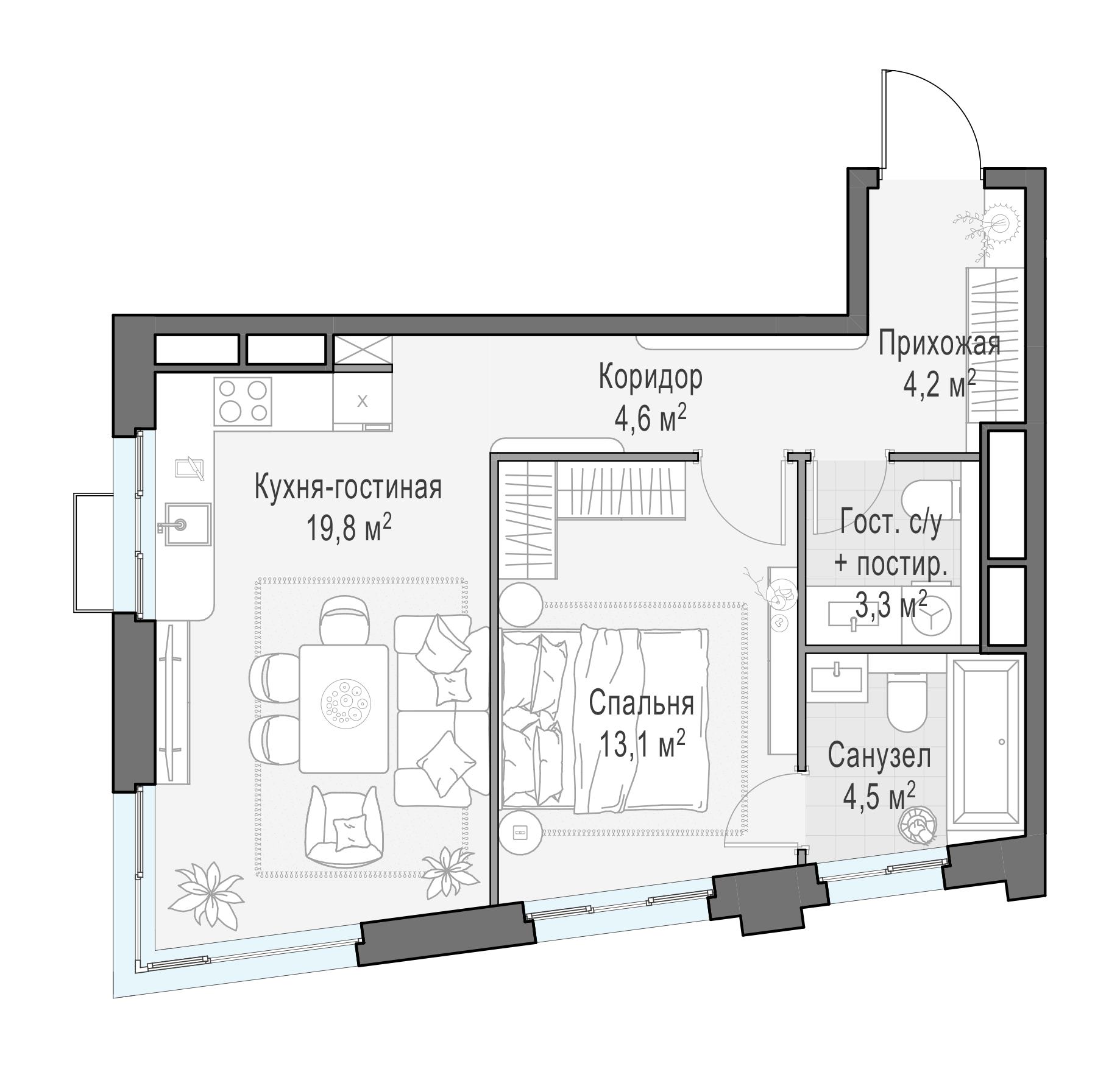 49.2 м²