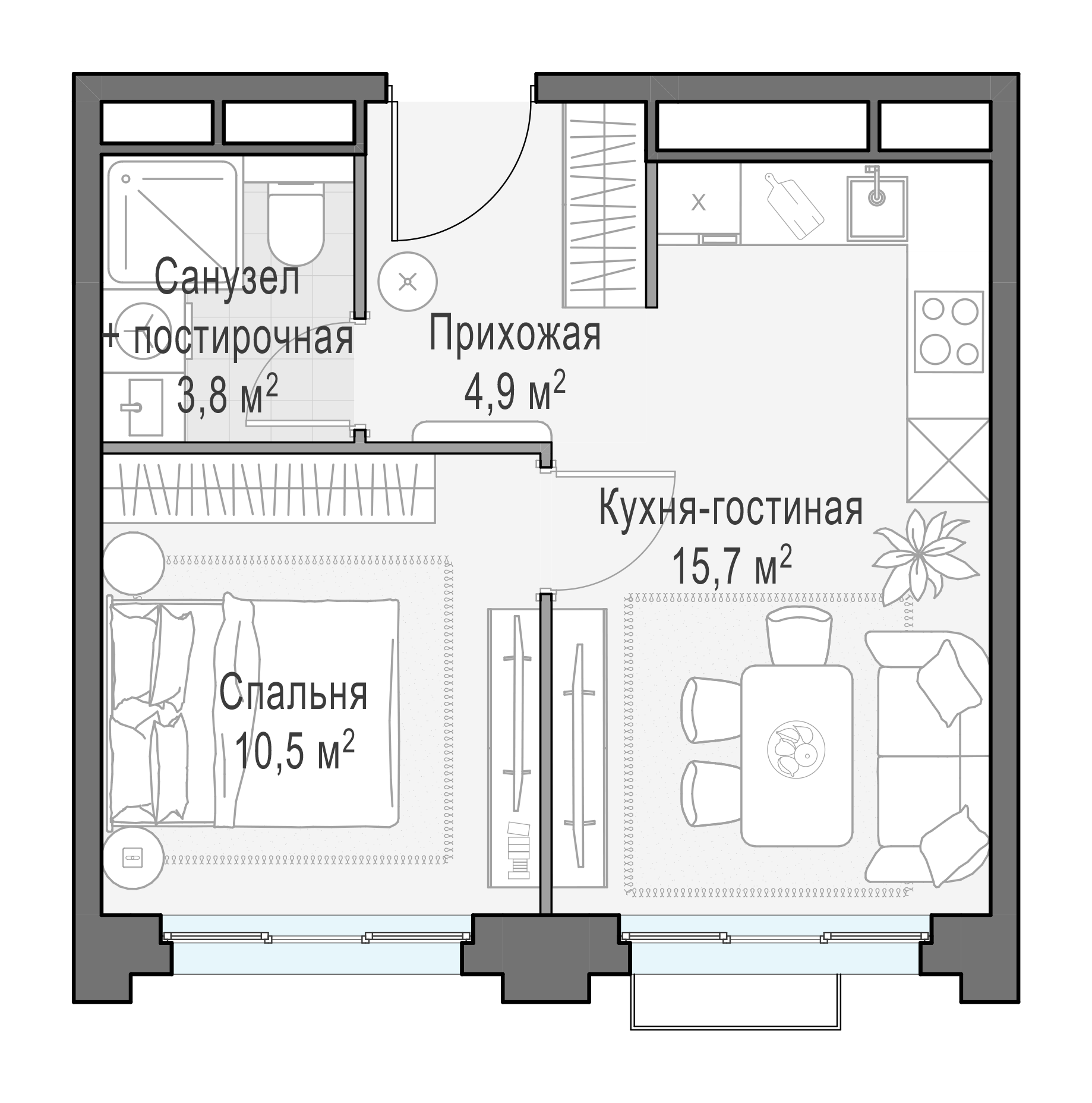35 м²