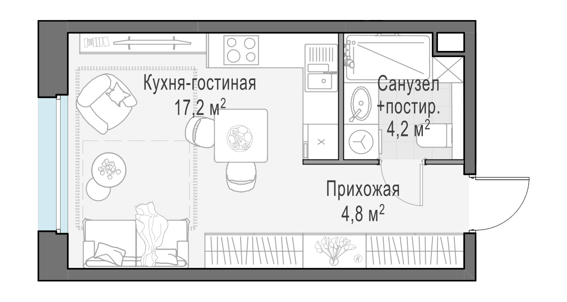26.1 м²