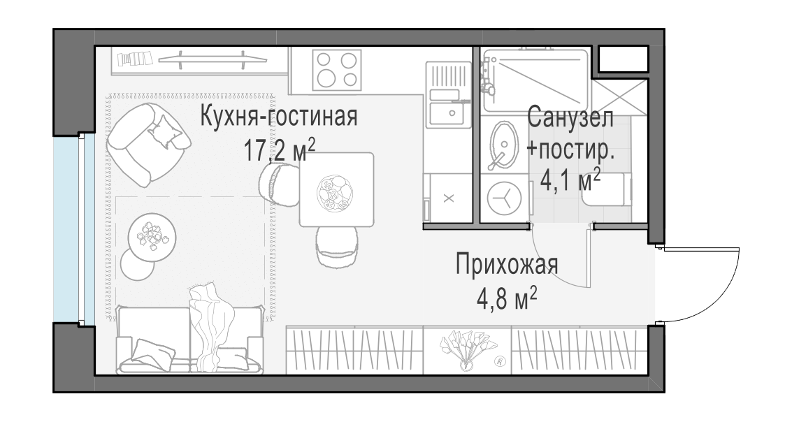 26.1 м²