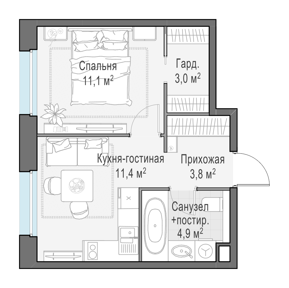 34.1 м²