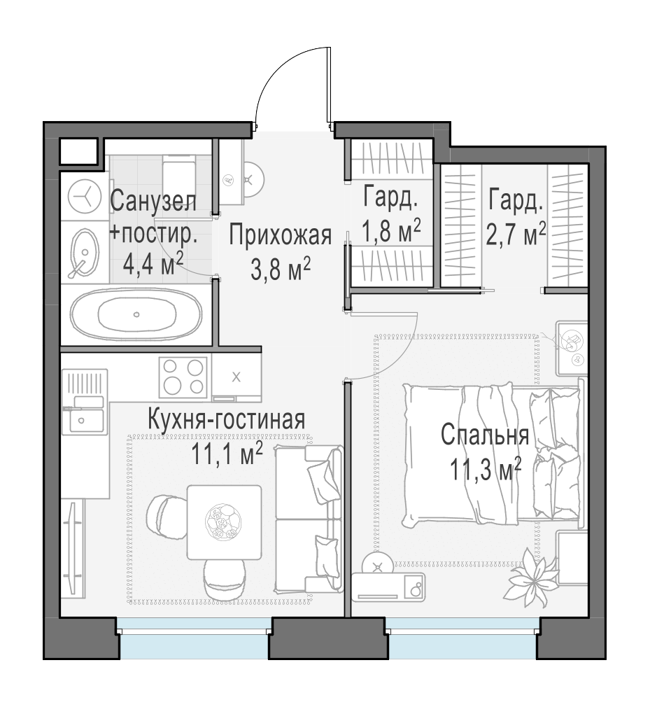 35.2 м²