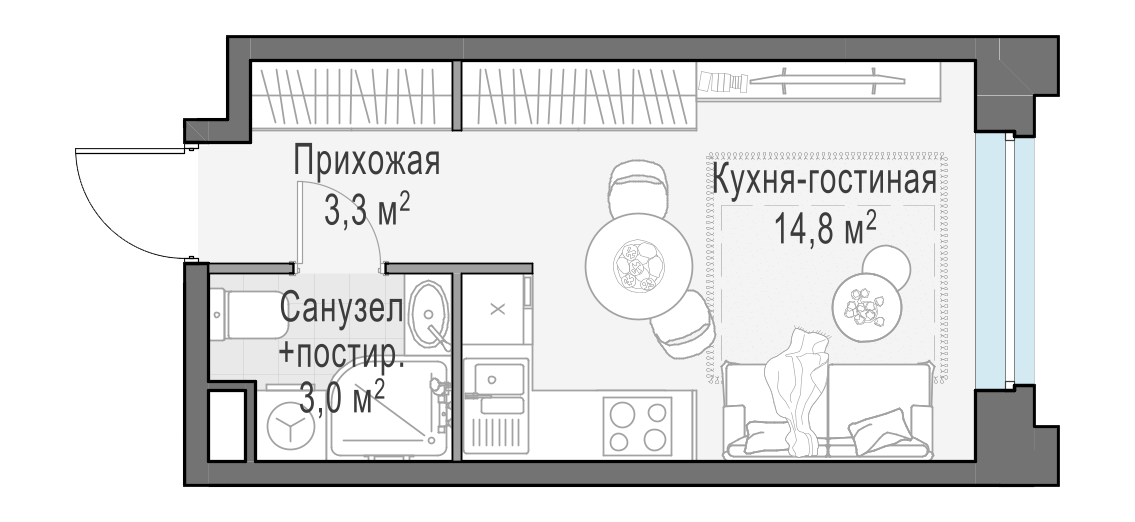 21.2 м²