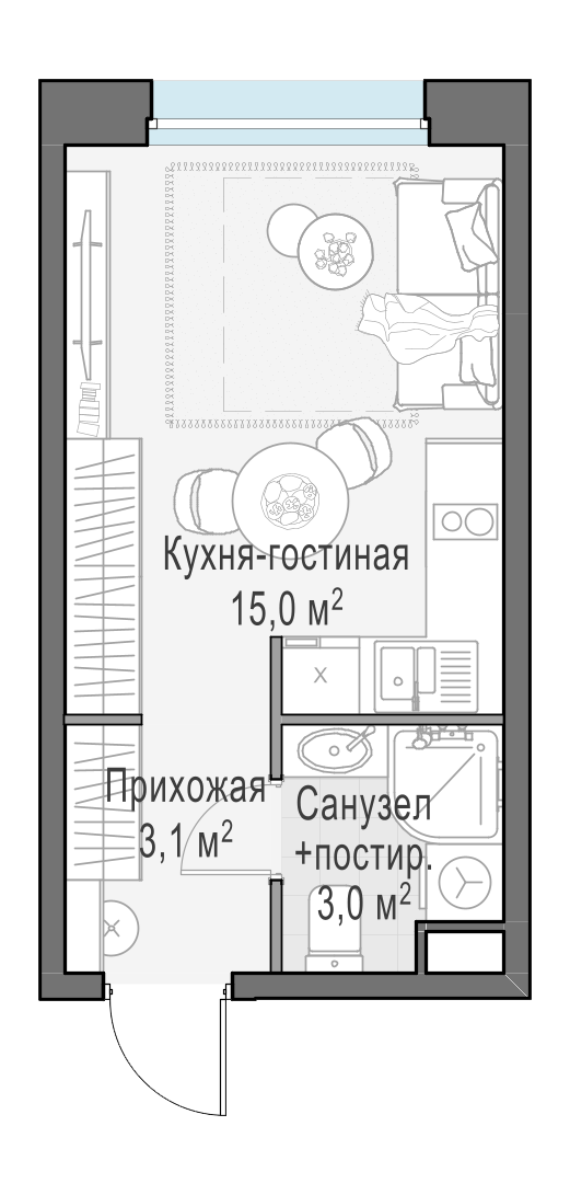 21 м²