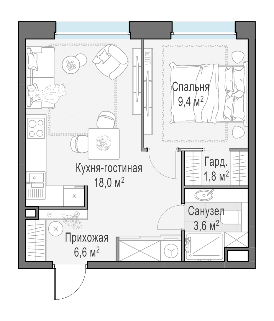 39.2 м²