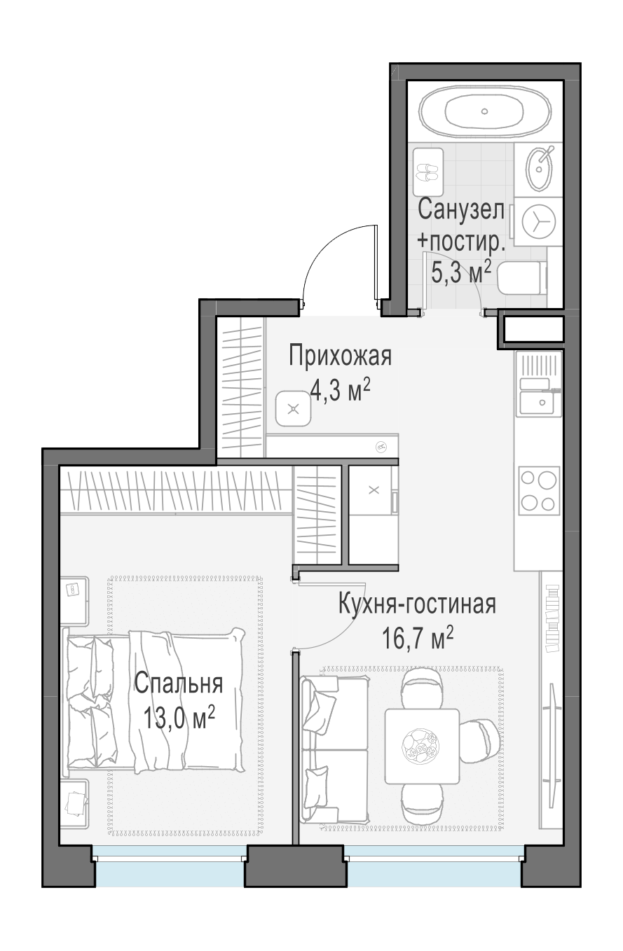 39.7 м²
