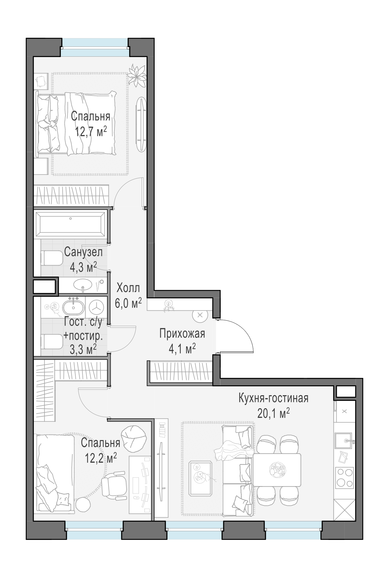 62.4 м²