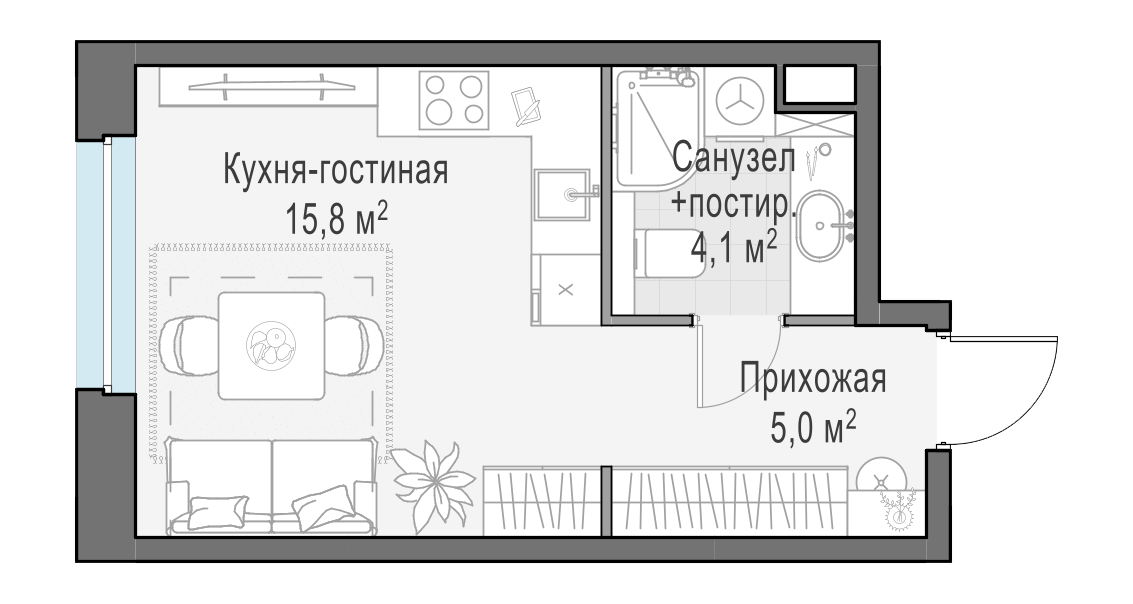 24.7 м²