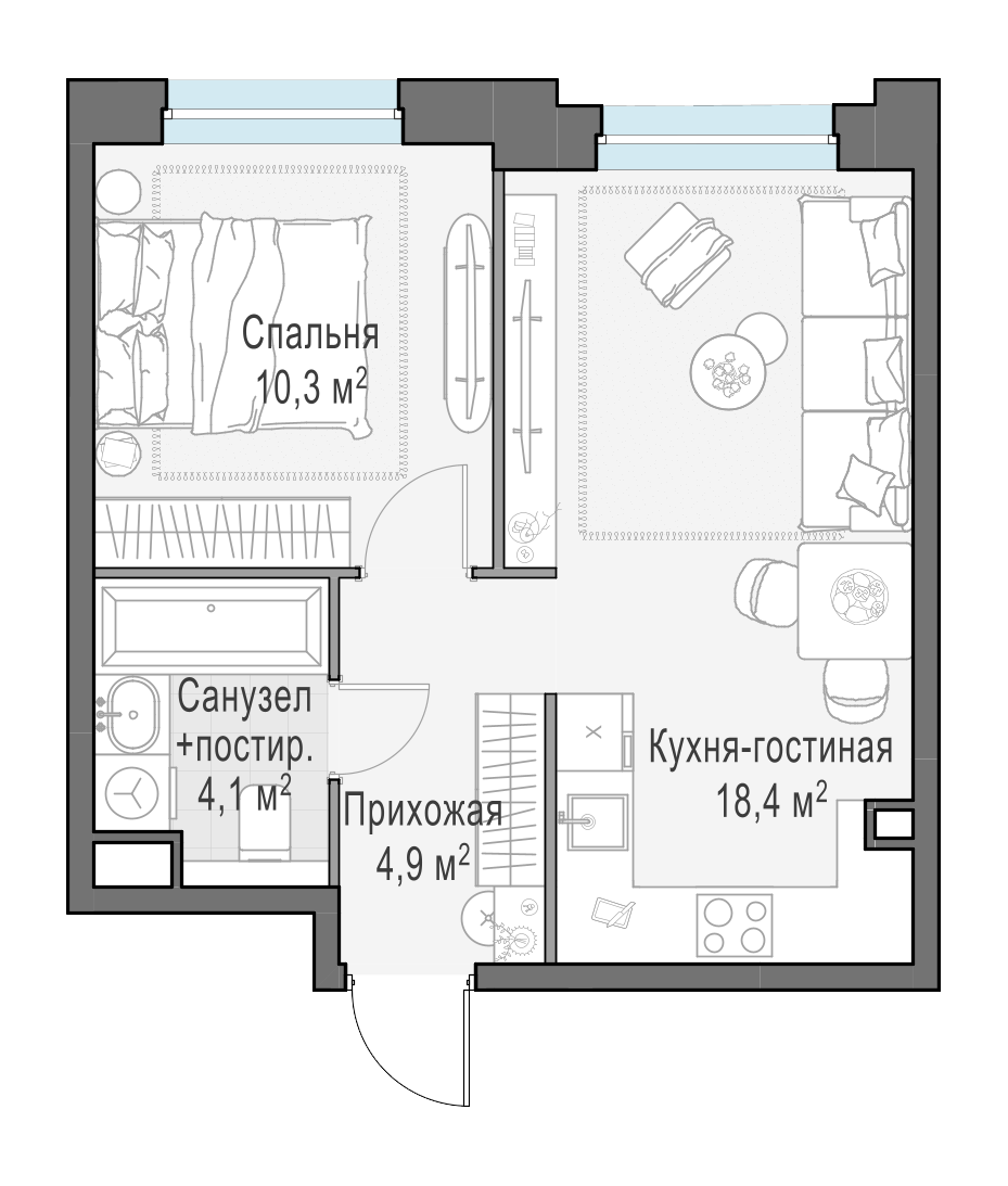 37.4 м²