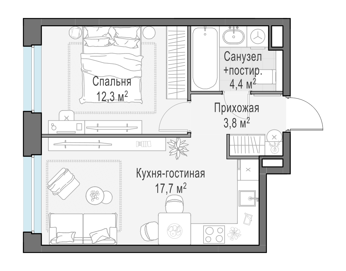 37.9 м²