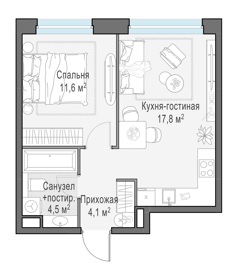 37.8 м²