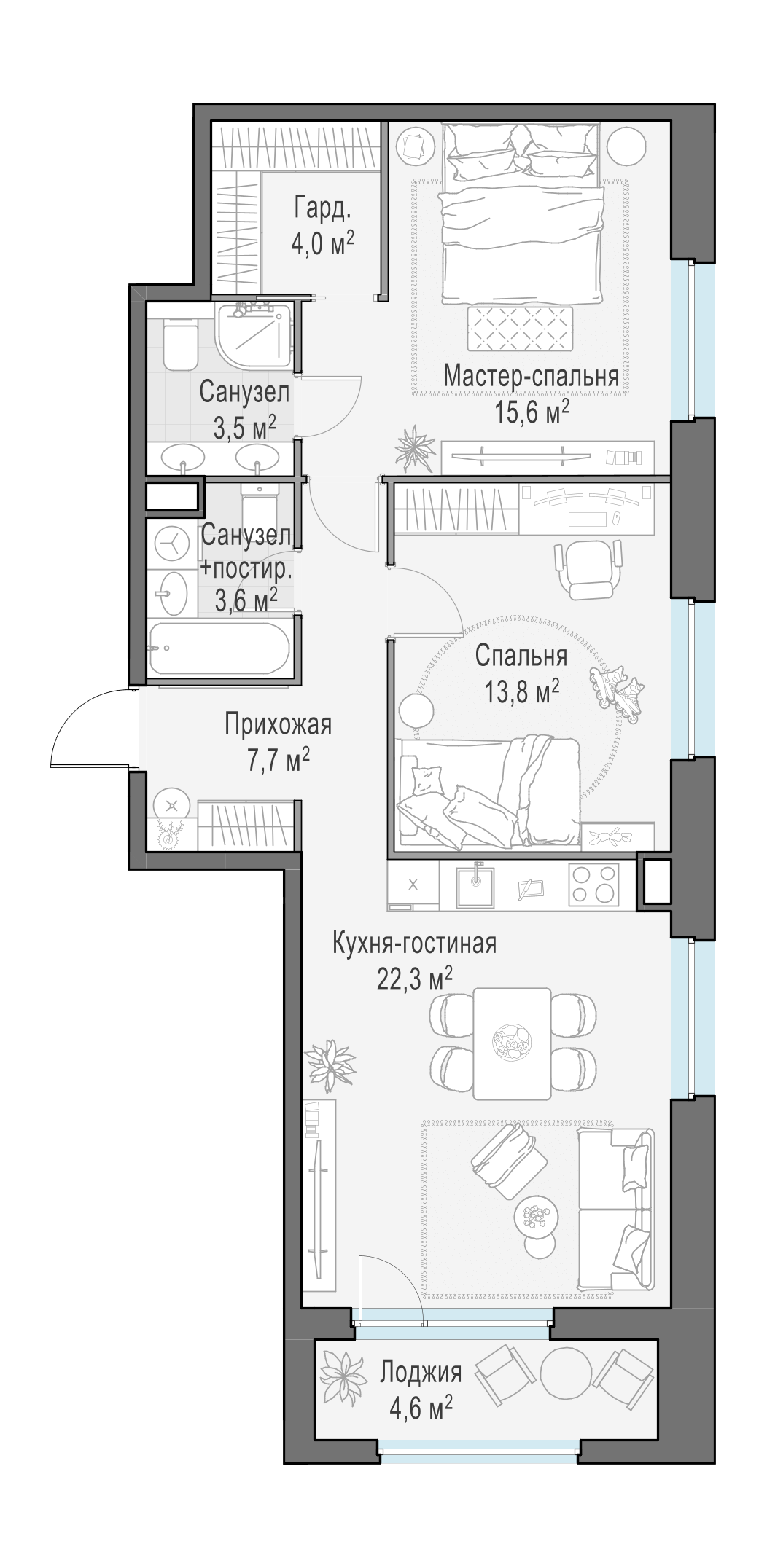 73 м²