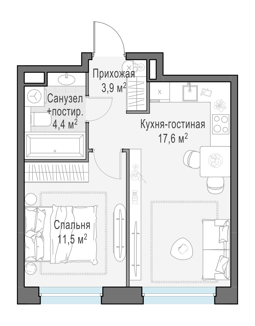 37.3 м²