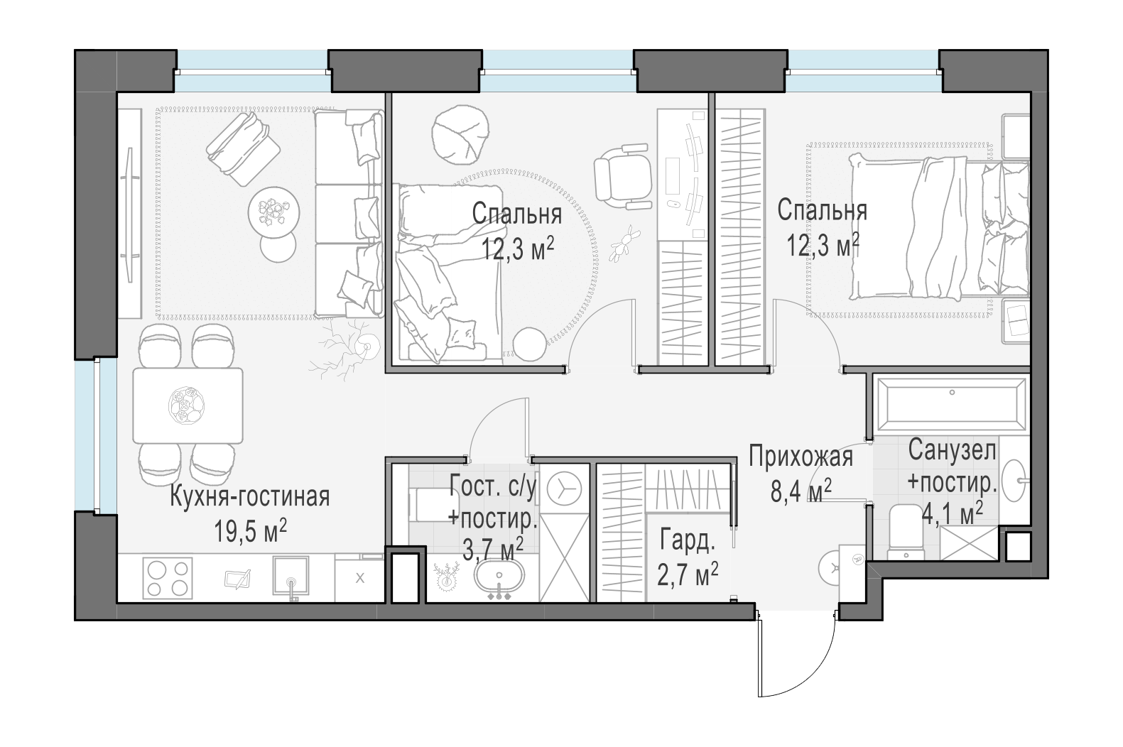 63 м²
