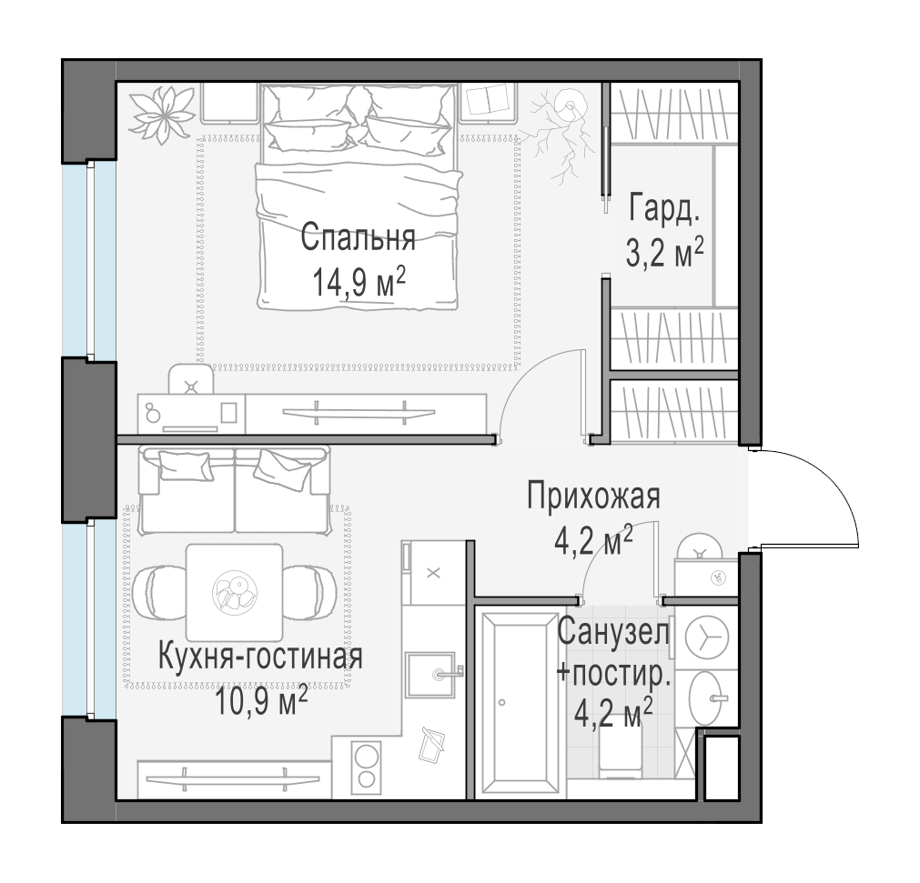 37.3 м²