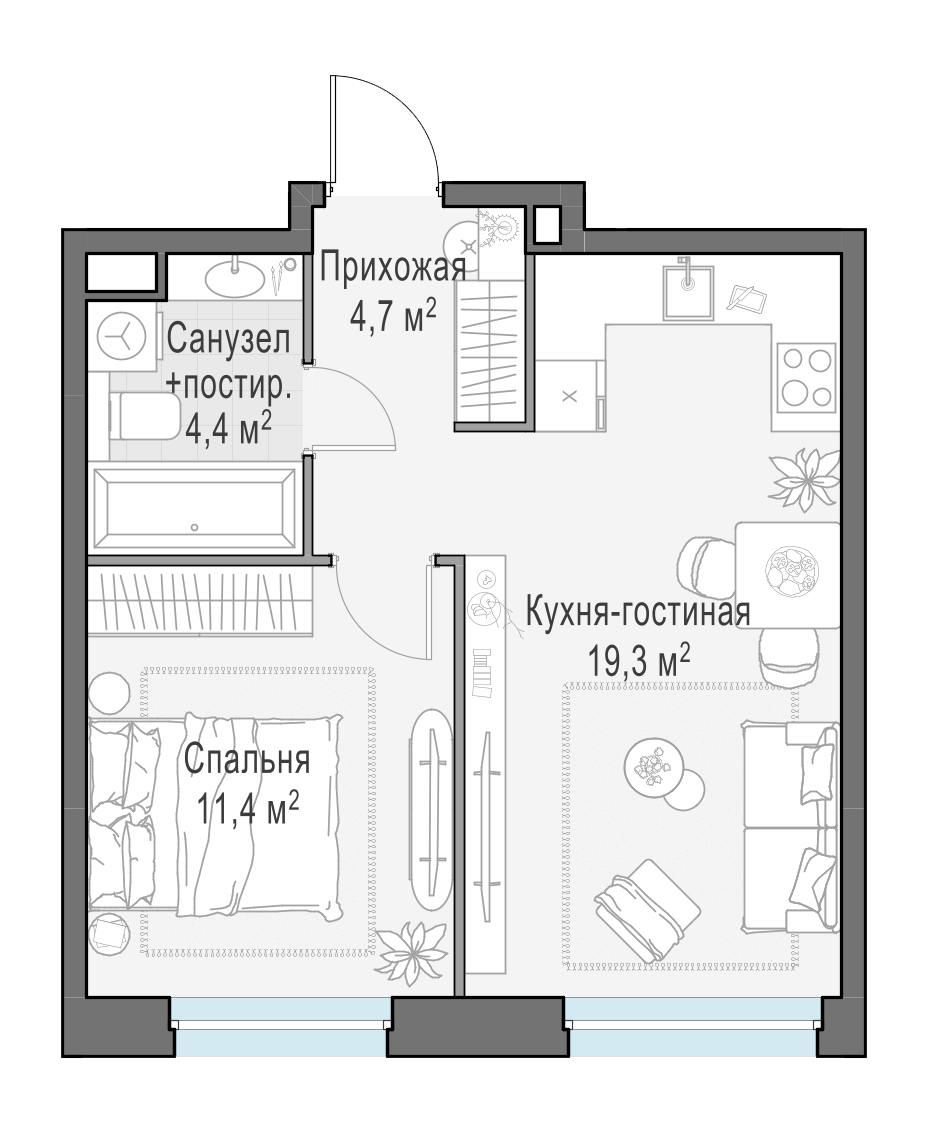 39.8 м²
