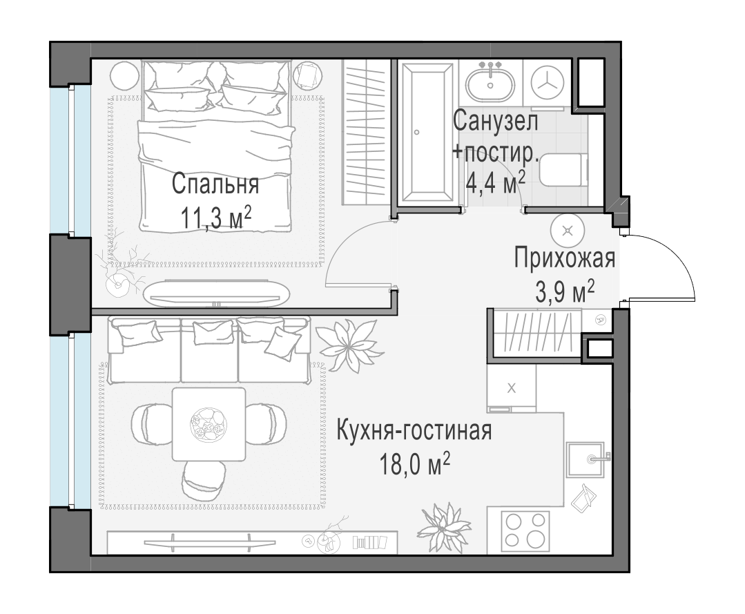 37.6 м²