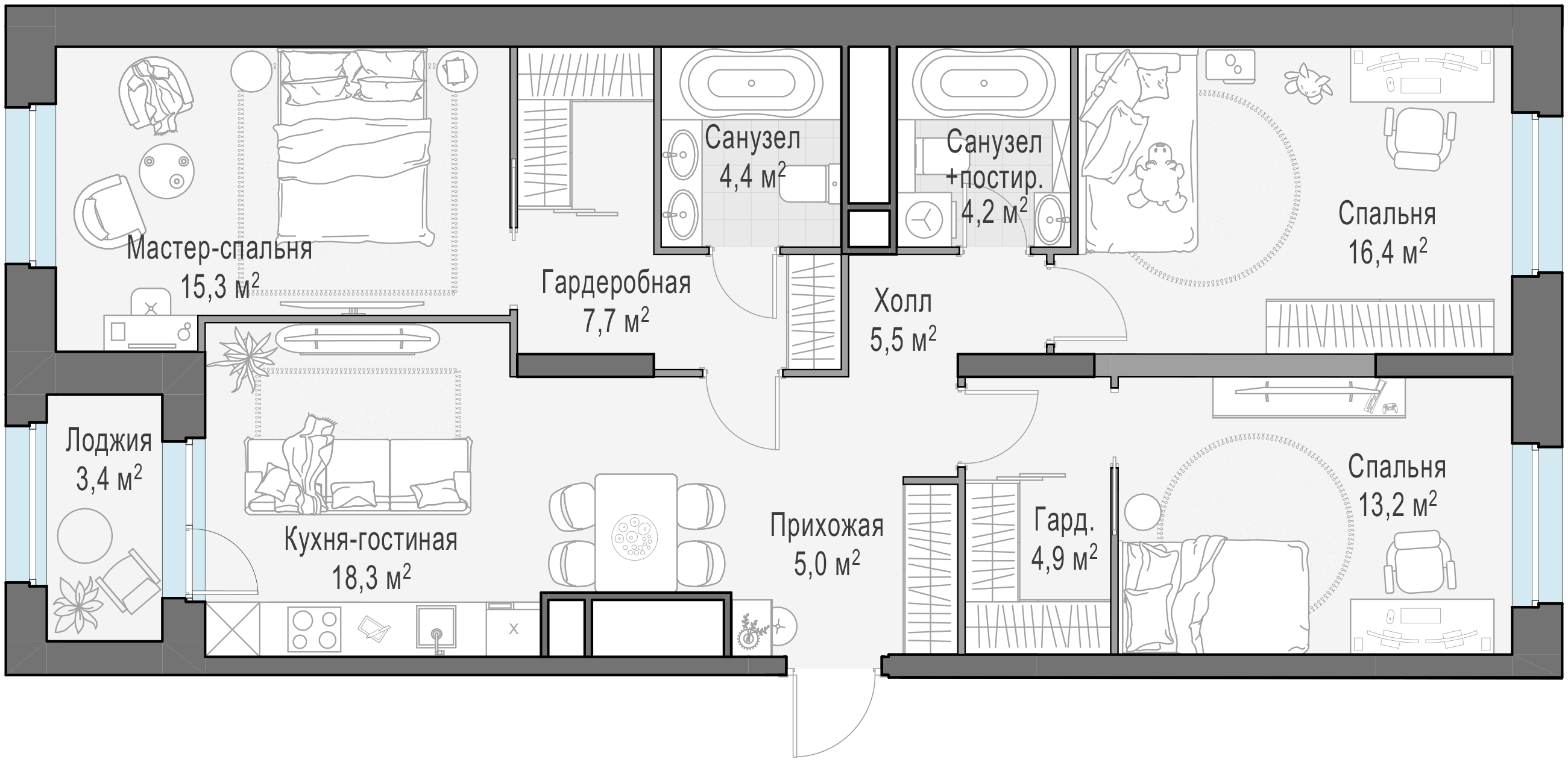 97.8 м²