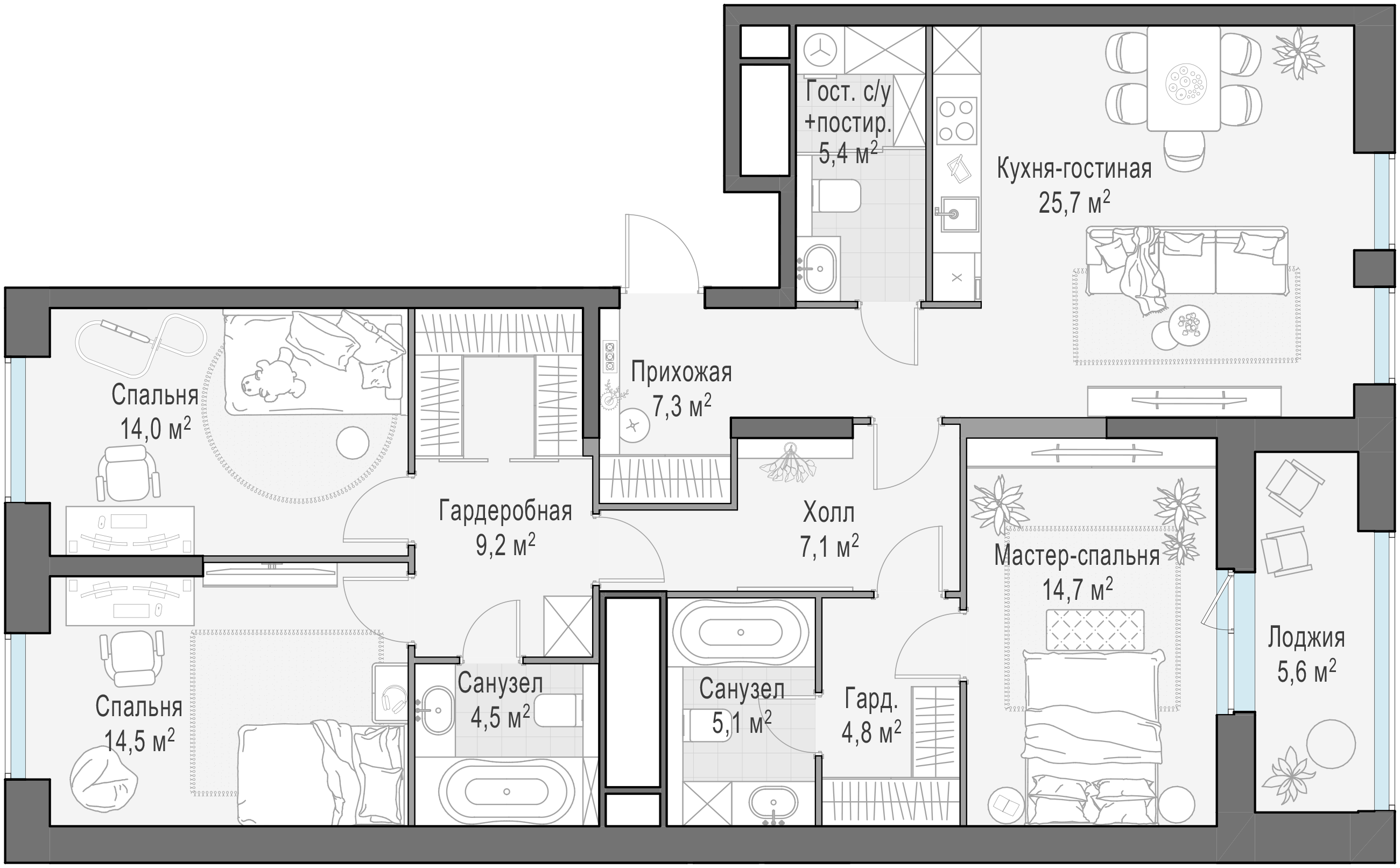 114.8 м²