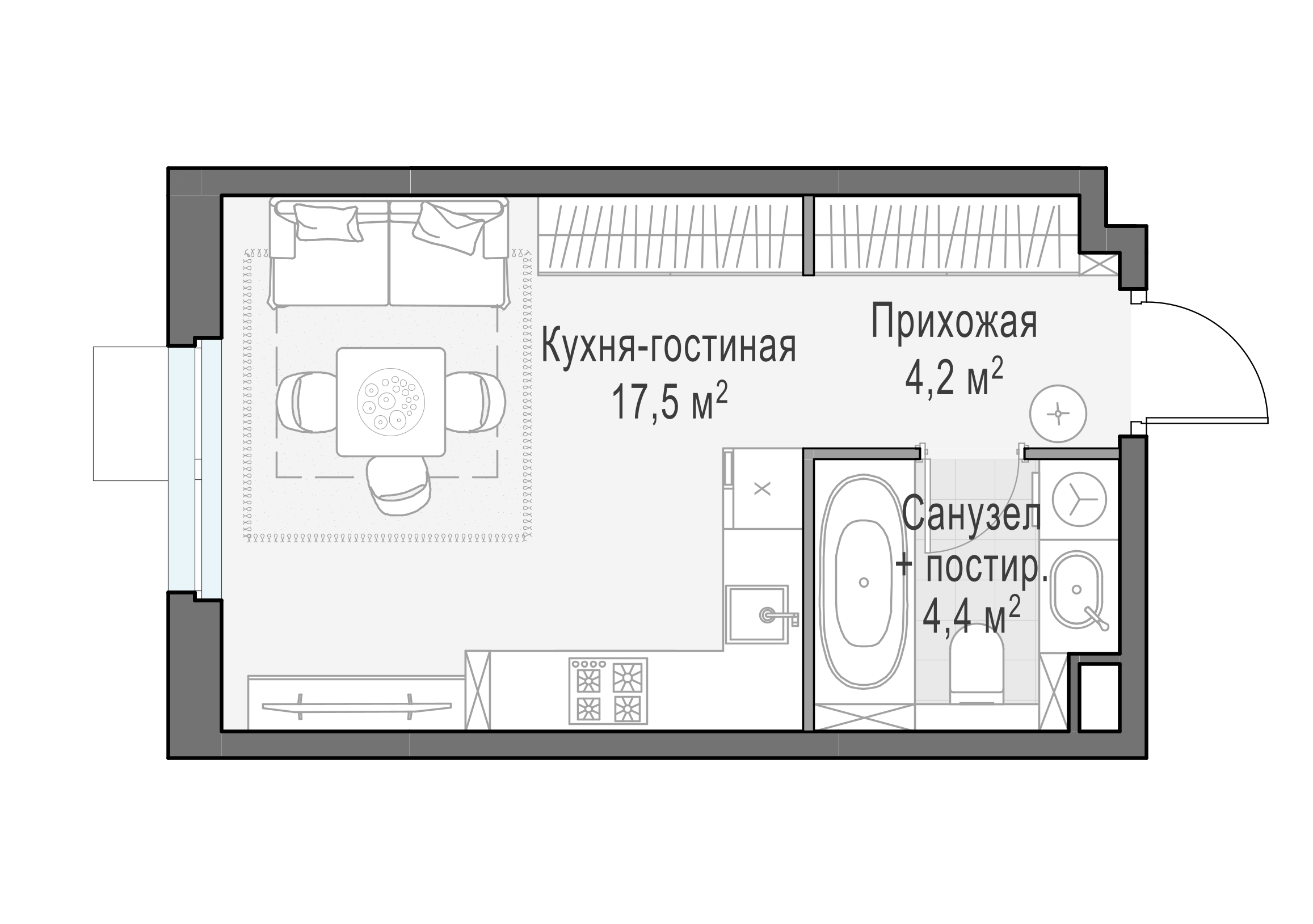 26 м²