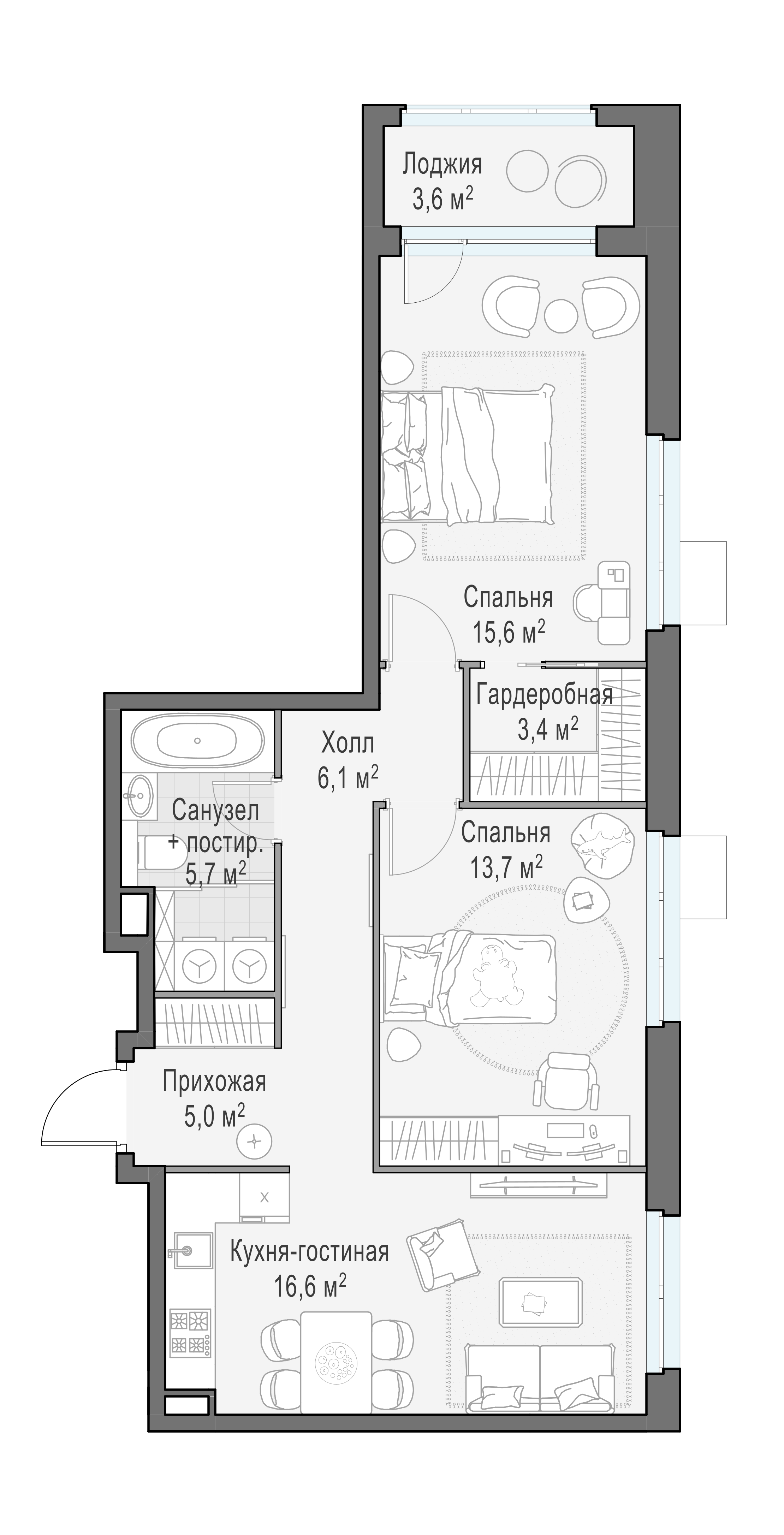 67.6 м²
