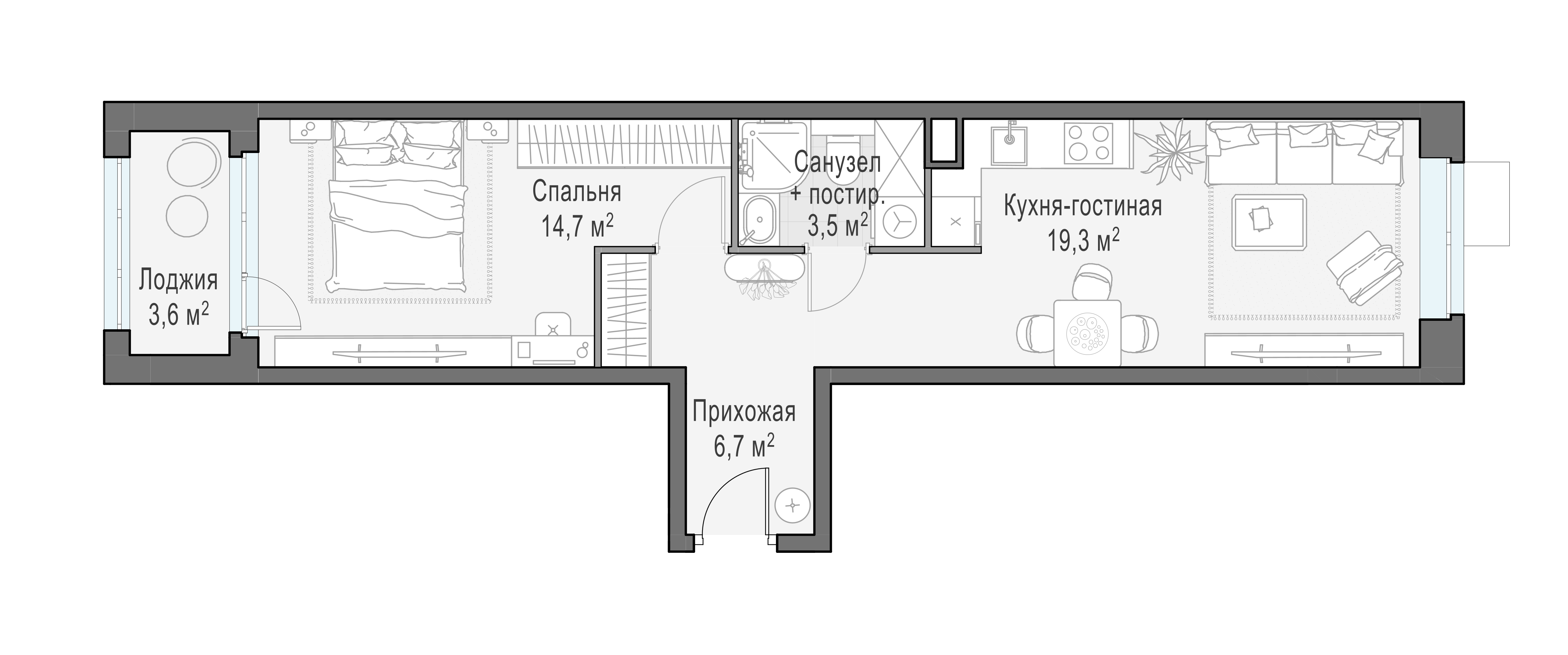 45.4 м²