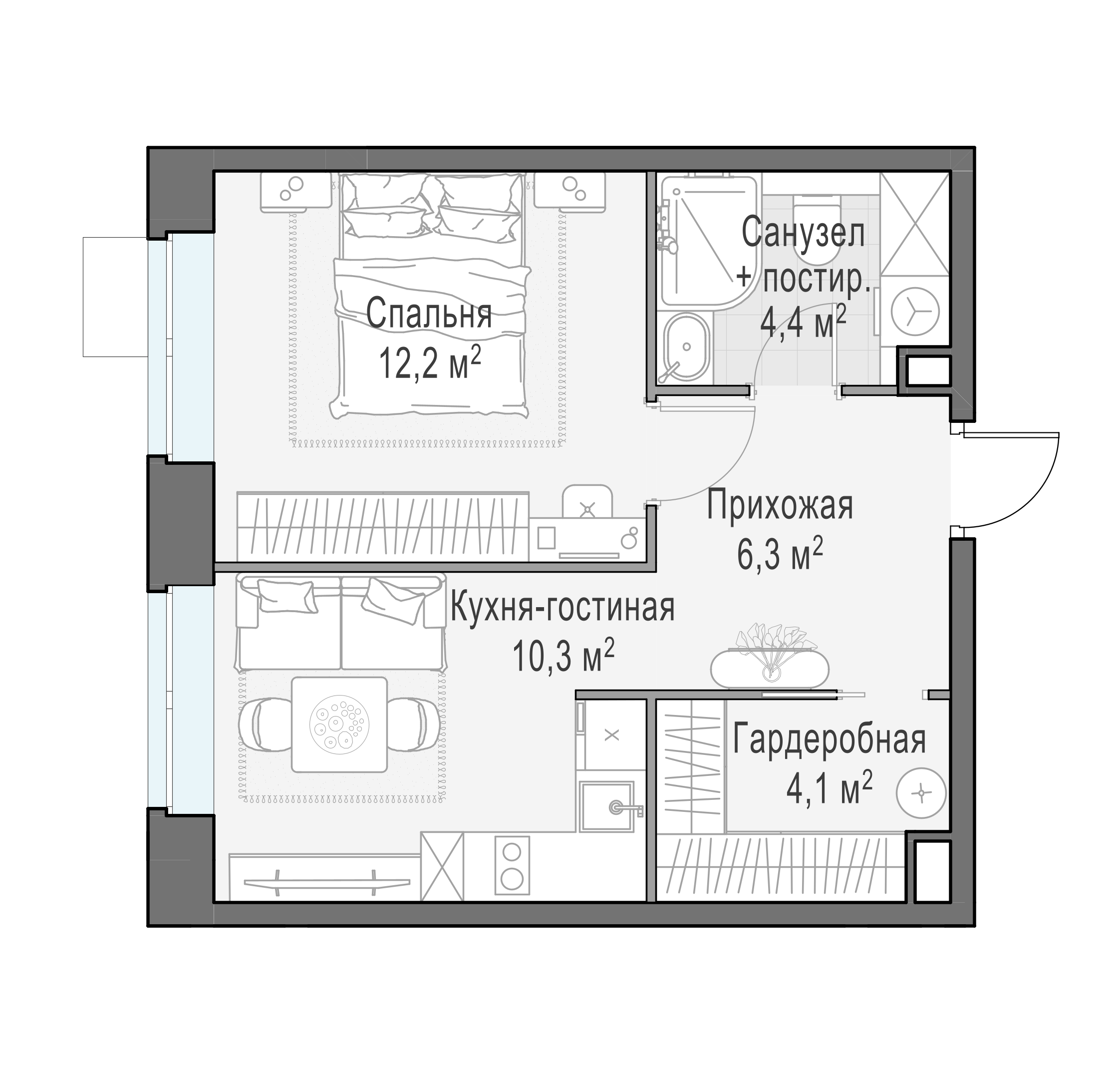 37.3 м²