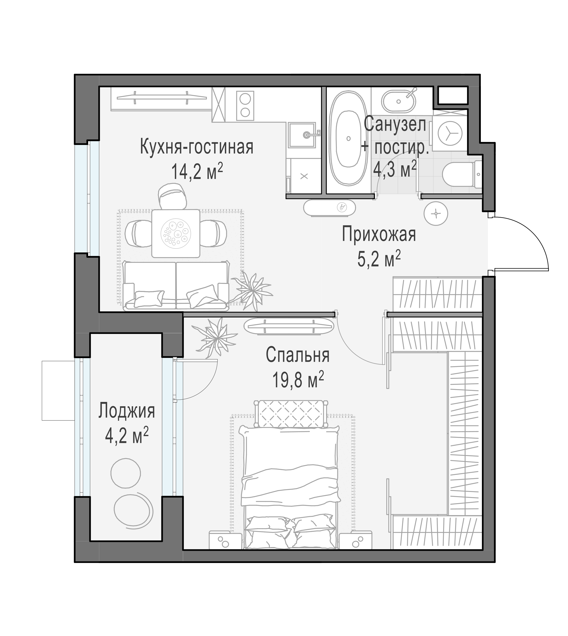 45.4 м²