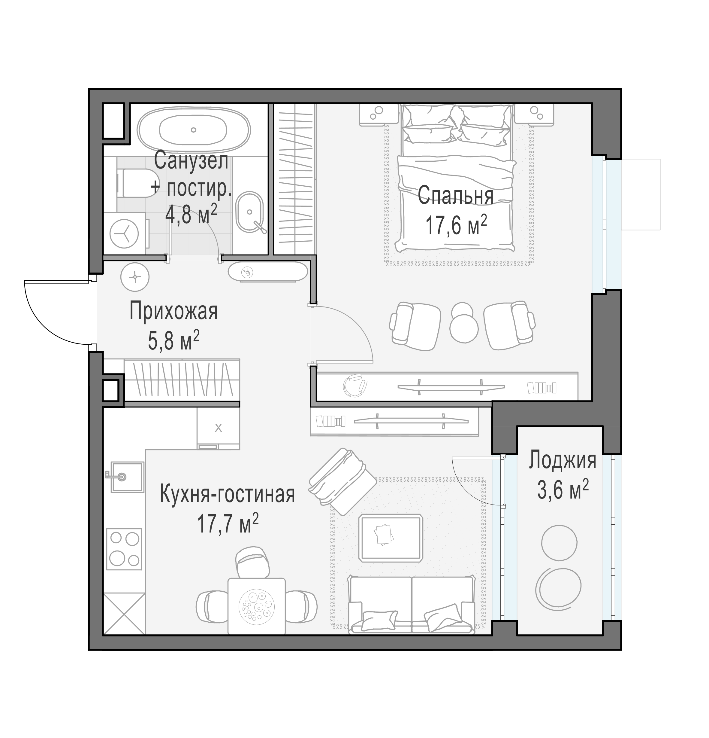47.5 м²