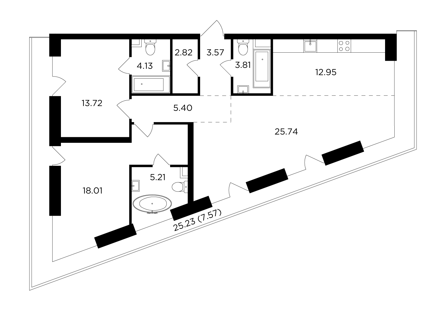 3-комнатная 102.93 м²