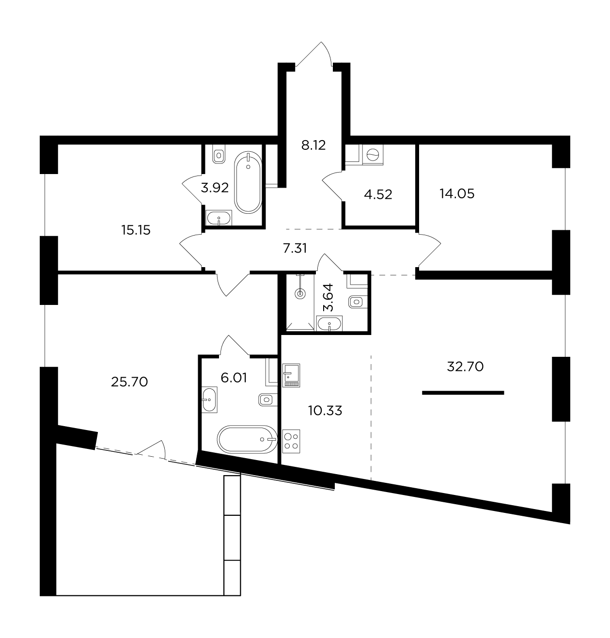 4-комнатная 139.24 м²