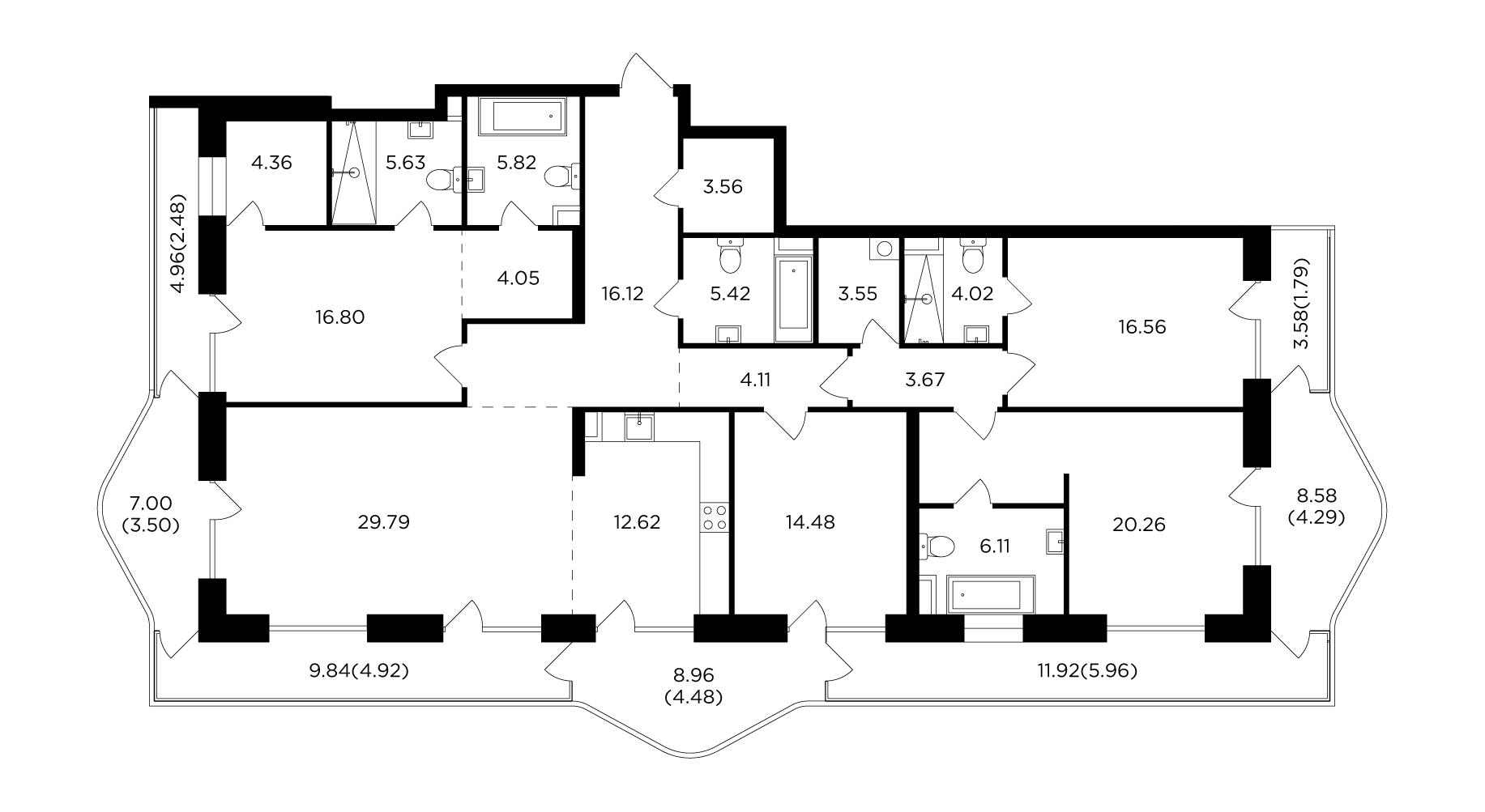 5-комнатная 204.35 м²
