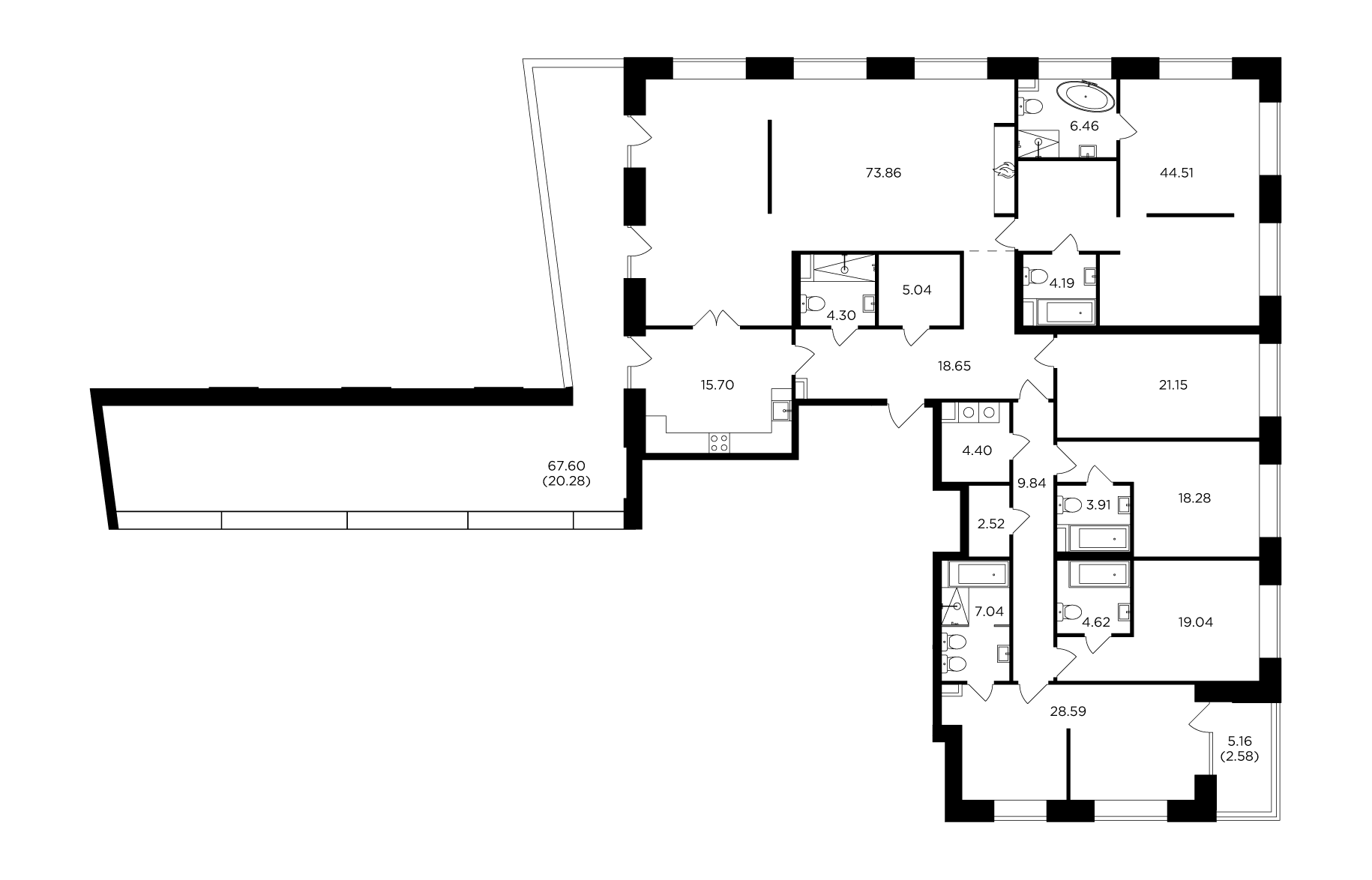 6-комнатная 285.4 м²