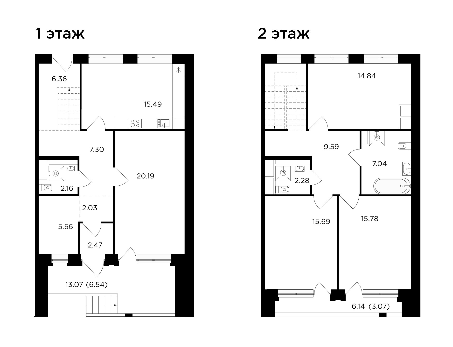 4-комнатная 143.5 м²