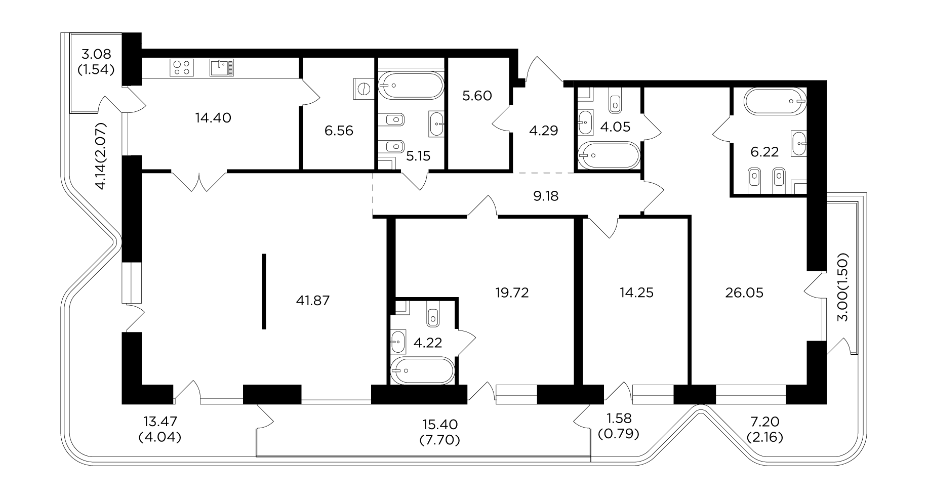 4-комнатная 181.36 м²