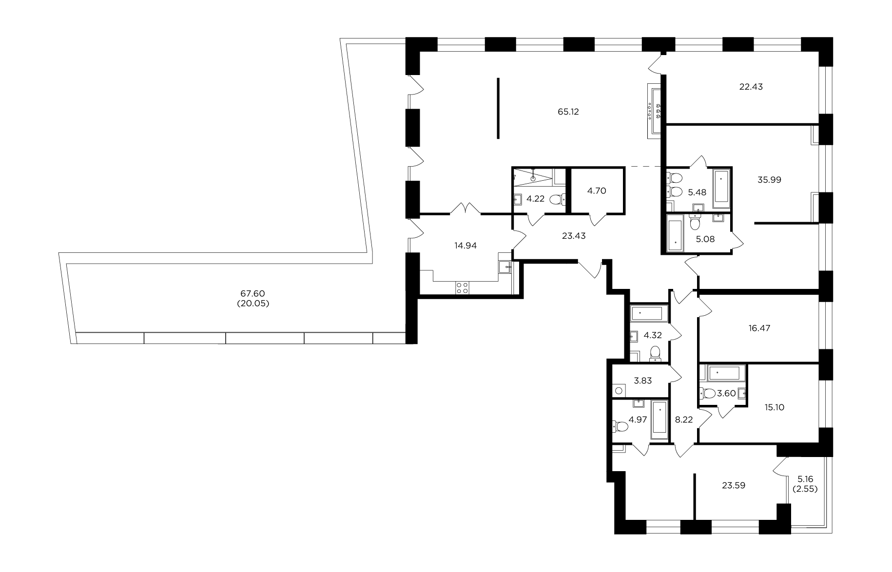 6-комнатная 284.04 м²